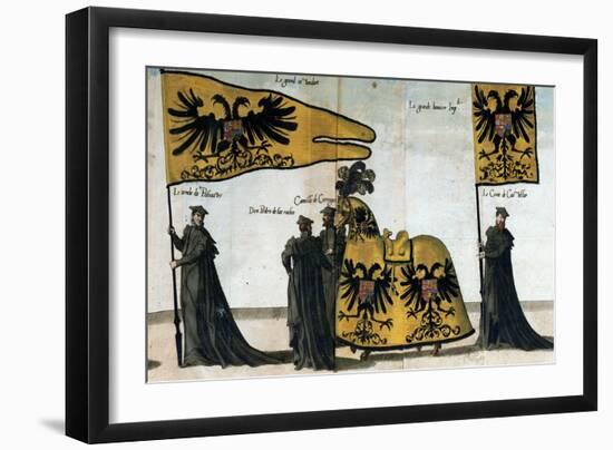 Nobles Carry the Grand Imperial Standard and the Grand Imperial Banner-Albrecht Altdorfer-Framed Giclee Print