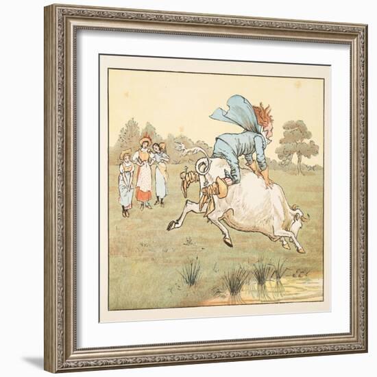 Nobody Asked You, Sir! She Said, from the Hey Diddle Diddle Picture Book, Pub.1882 (Colour Engravi-Randolph Caldecott-Framed Giclee Print