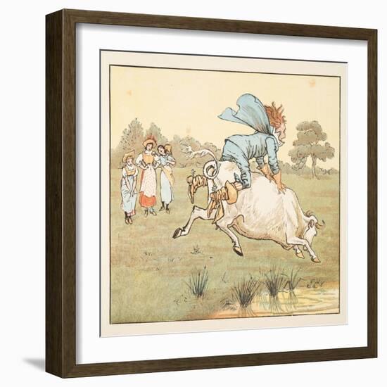 Nobody Asked You, Sir! She Said, from the Hey Diddle Diddle Picture Book, Pub.1882 (Colour Engravi-Randolph Caldecott-Framed Giclee Print