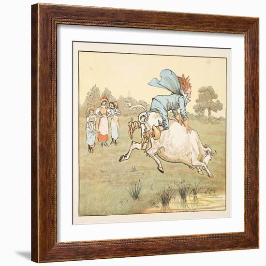 Nobody Asked You, Sir! She Said, from the Hey Diddle Diddle Picture Book, Pub.1882 (Colour Engravi-Randolph Caldecott-Framed Giclee Print