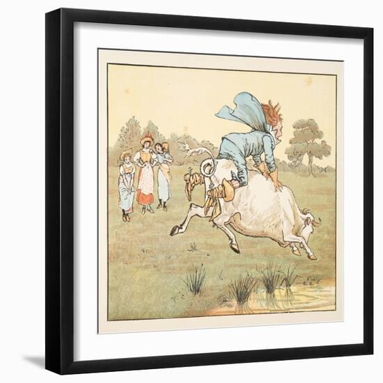 Nobody Asked You, Sir! She Said, from the Hey Diddle Diddle Picture Book, Pub.1882 (Colour Engravi-Randolph Caldecott-Framed Giclee Print