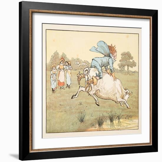 Nobody Asked You, Sir! She Said, from the Hey Diddle Diddle Picture Book, Pub.1882 (Colour Engravi-Randolph Caldecott-Framed Giclee Print