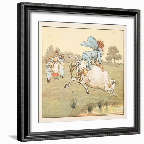 Nobody Asked You, Sir! She Said, from the Hey Diddle Diddle Picture Book, Pub.1882 (Colour Engravi-Randolph Caldecott-Framed Giclee Print