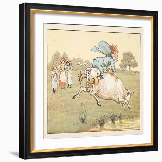 Nobody Asked You, Sir! She Said, from the Hey Diddle Diddle Picture Book, Pub.1882 (Colour Engravi-Randolph Caldecott-Framed Giclee Print