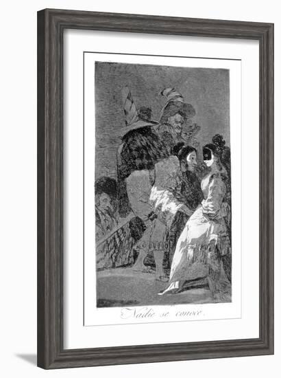 Nobody Knows Himself, 1799-Francisco de Goya-Framed Giclee Print