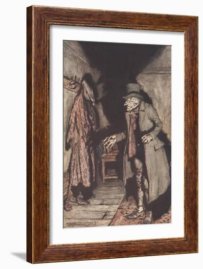 'Nobody under the Bed...', 1915-Arthur Rackham-Framed Giclee Print