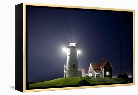 Nobska Light in Fog at Night-Paul Souders-Framed Premier Image Canvas