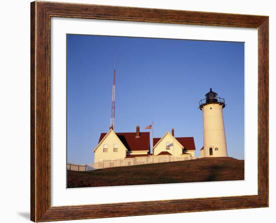 Nobska Lighthouse, Woods Hole, Cape Cod, Massachusetts, USA-Walter Bibikow-Framed Photographic Print