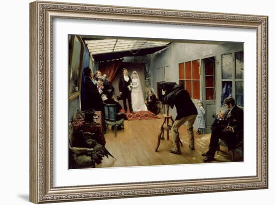 Noce Chez Le Photographe (Wedding at the Photographer's)-Pascal Adolphe Jean Dagnan-Bouveret-Framed Giclee Print