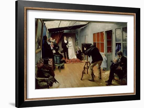 Noce Chez Le Photographe (Wedding at the Photographer's)-Pascal Adolphe Jean Dagnan-Bouveret-Framed Giclee Print