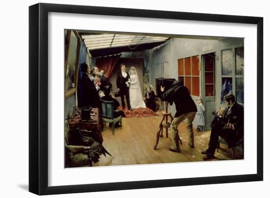 Noce Chez Le Photographe (Wedding at the Photographer's)-Pascal Adolphe Jean Dagnan-Bouveret-Framed Giclee Print