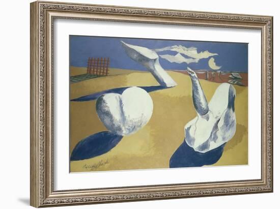 Nocturnal Landscape, 1938 (Oil on Canvas)-Paul Nash-Framed Giclee Print