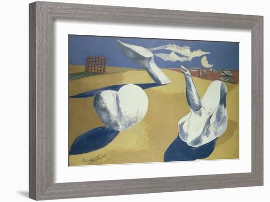 Nocturnal Landscape, 1938 (Oil on Canvas)-Paul Nash-Framed Giclee Print