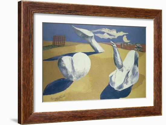 Nocturnal Landscape, 1938 (Oil on Canvas)-Paul Nash-Framed Giclee Print