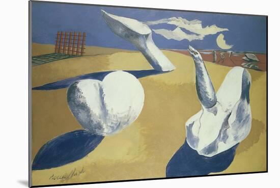 Nocturnal Landscape, 1938 (Oil on Canvas)-Paul Nash-Mounted Giclee Print