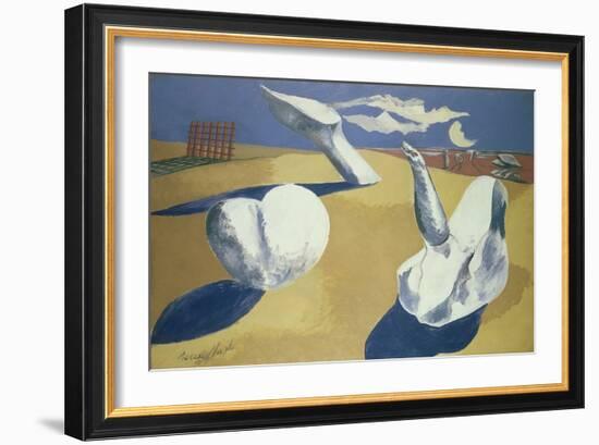 Nocturnal Landscape, 1938 (Oil on Canvas)-Paul Nash-Framed Giclee Print