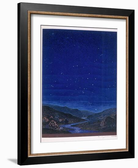 Nocturnal Landscape, Illustration from Rudyard Kipling's 'Kim', 1930-Francois-Louis Schmied-Framed Giclee Print