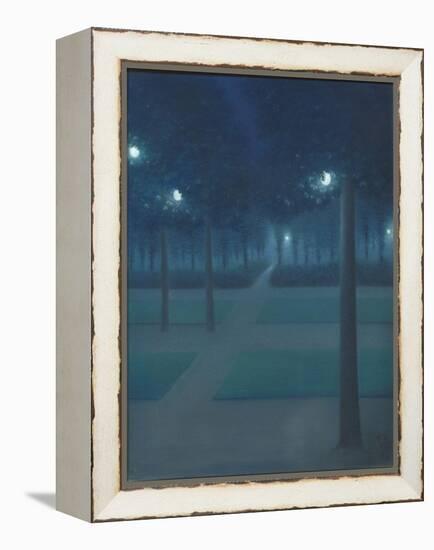 Nocturne au Parc Royal de Bruxelles-William Degouve De Nuncques-Framed Premier Image Canvas
