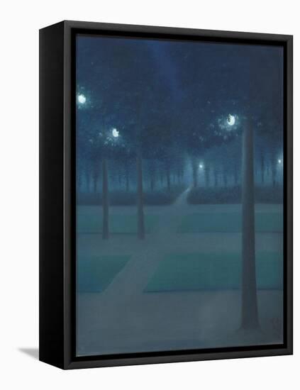 Nocturne au Parc Royal de Bruxelles-William Degouve De Nuncques-Framed Premier Image Canvas