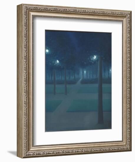 Nocturne au Parc Royal de Bruxelles-William Degouve De Nuncques-Framed Giclee Print