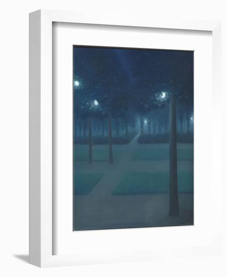 Nocturne au Parc Royal de Bruxelles-William Degouve De Nuncques-Framed Giclee Print