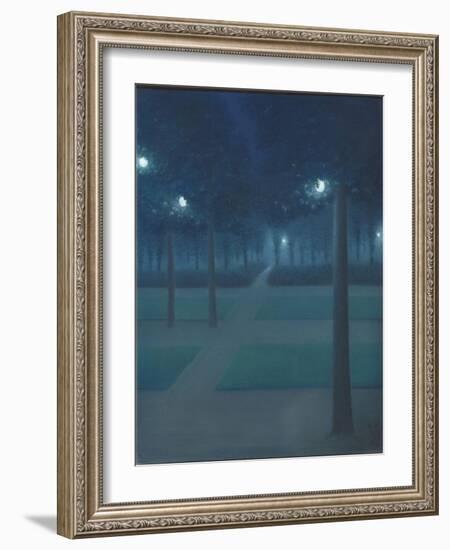 Nocturne au Parc Royal de Bruxelles-William Degouve De Nuncques-Framed Giclee Print