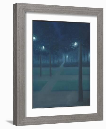 Nocturne au Parc Royal de Bruxelles-William Degouve De Nuncques-Framed Giclee Print