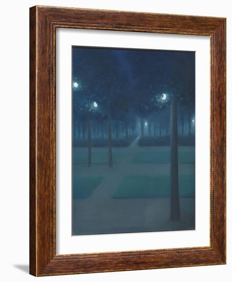 Nocturne au Parc Royal de Bruxelles-William Degouve De Nuncques-Framed Giclee Print