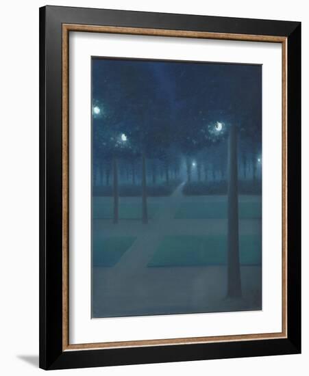 Nocturne au Parc Royal de Bruxelles-William Degouve De Nuncques-Framed Giclee Print