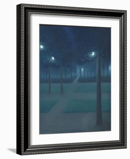 Nocturne au Parc Royal de Bruxelles-William Degouve De Nuncques-Framed Giclee Print