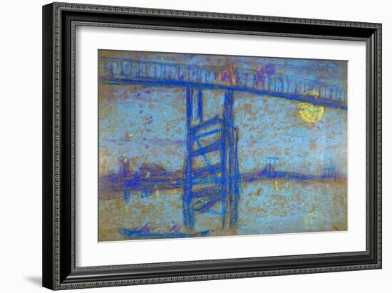 Nocturne: Battersea Bridge, 1872-1873-James Abbott McNeill Whistler-Framed Giclee Print