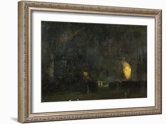 Nocturne: Black and Gold - the Fire Wheel-James Abbott McNeill Whistler-Framed Premium Giclee Print