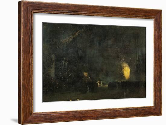 Nocturne: Black and Gold - the Fire Wheel-James Abbott McNeill Whistler-Framed Giclee Print