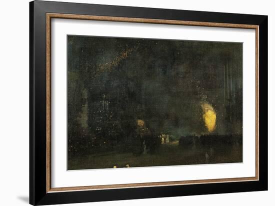 Nocturne: Black and Gold - the Fire Wheel-James Abbott McNeill Whistler-Framed Giclee Print