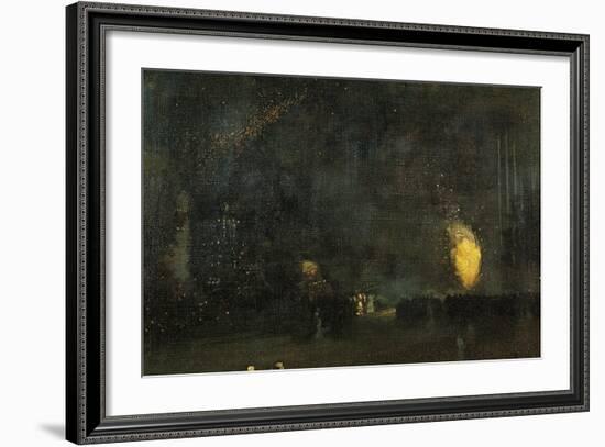 Nocturne: Black and Gold - the Fire Wheel-James Abbott McNeill Whistler-Framed Giclee Print