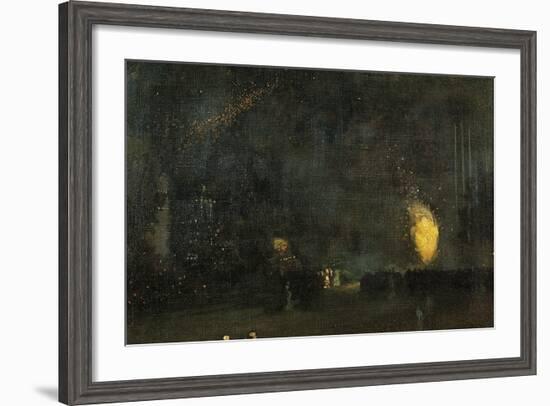 Nocturne: Black and Gold - the Fire Wheel-James Abbott McNeill Whistler-Framed Giclee Print