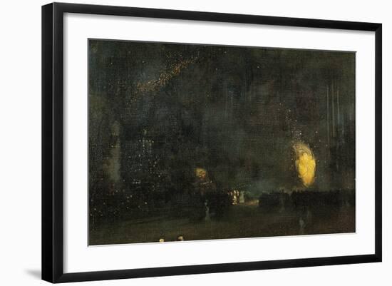 Nocturne: Black and Gold - the Fire Wheel-James Abbott McNeill Whistler-Framed Giclee Print