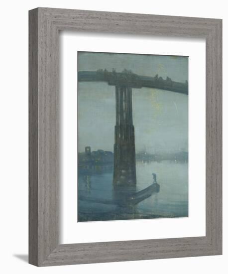 Nocturne: Blue and Gold - Old Battersea Bridge-James Abbott McNeill Whistler-Framed Giclee Print