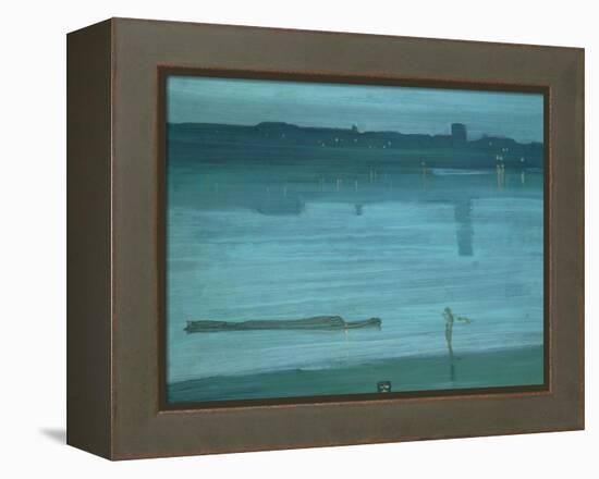 Nocturne, Blue and Silver: Chelsea, 1871-James Abbott McNeill Whistler-Framed Premier Image Canvas