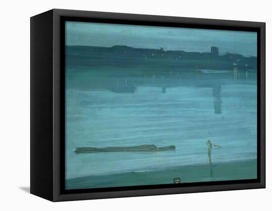 Nocturne, Blue and Silver: Chelsea, 1871-James Abbott McNeill Whistler-Framed Premier Image Canvas