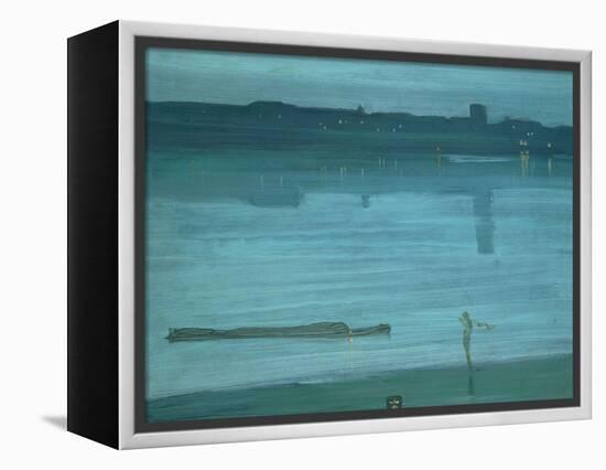 Nocturne, Blue and Silver: Chelsea, 1871-James Abbott McNeill Whistler-Framed Premier Image Canvas