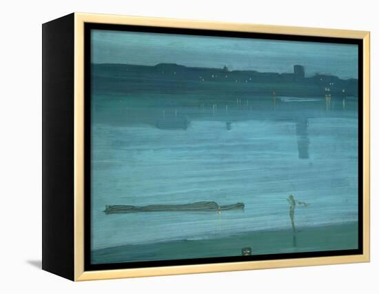 Nocturne, Blue and Silver: Chelsea, 1871-James Abbott McNeill Whistler-Framed Premier Image Canvas