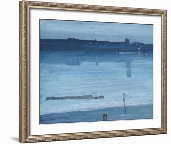 Nocturne: Blue and Silver - Chelsea-James McNeill Whistler-Framed Giclee Print