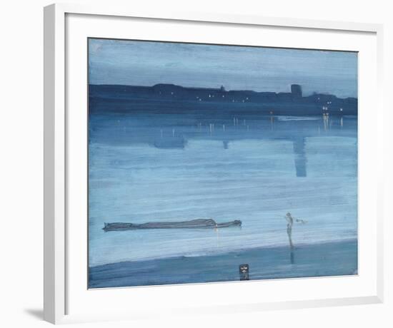 Nocturne: Blue and Silver - Chelsea-James McNeill Whistler-Framed Giclee Print