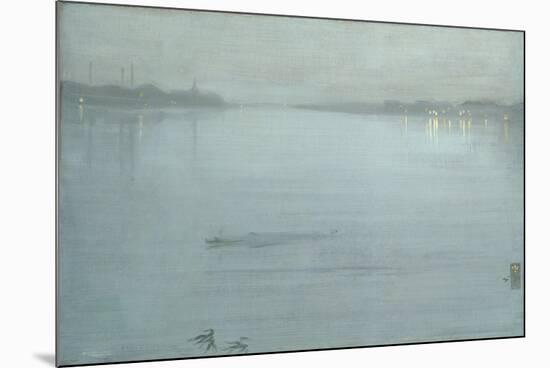 Nocturne: Blue and Silver - Cremorne Lights-James Abbott McNeill Whistler-Mounted Giclee Print
