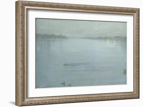 Nocturne: Blue and Silver - Cremorne Lights-James Abbott McNeill Whistler-Framed Giclee Print