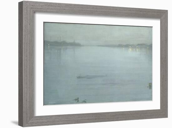 Nocturne: Blue and Silver - Cremorne Lights-James Abbott McNeill Whistler-Framed Giclee Print