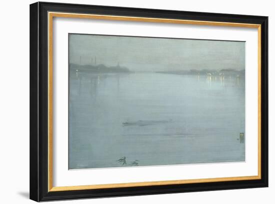 Nocturne: Blue and Silver - Cremorne Lights-James Abbott McNeill Whistler-Framed Giclee Print