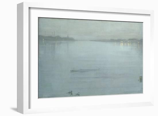 Nocturne: Blue and Silver - Cremorne Lights-James Abbott McNeill Whistler-Framed Premium Giclee Print