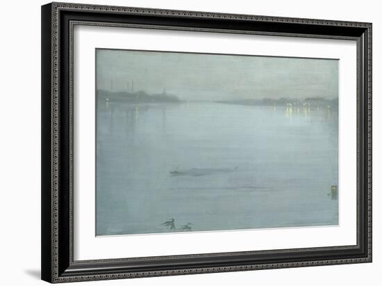 Nocturne: Blue and Silver - Cremorne Lights-James Abbott McNeill Whistler-Framed Premium Giclee Print